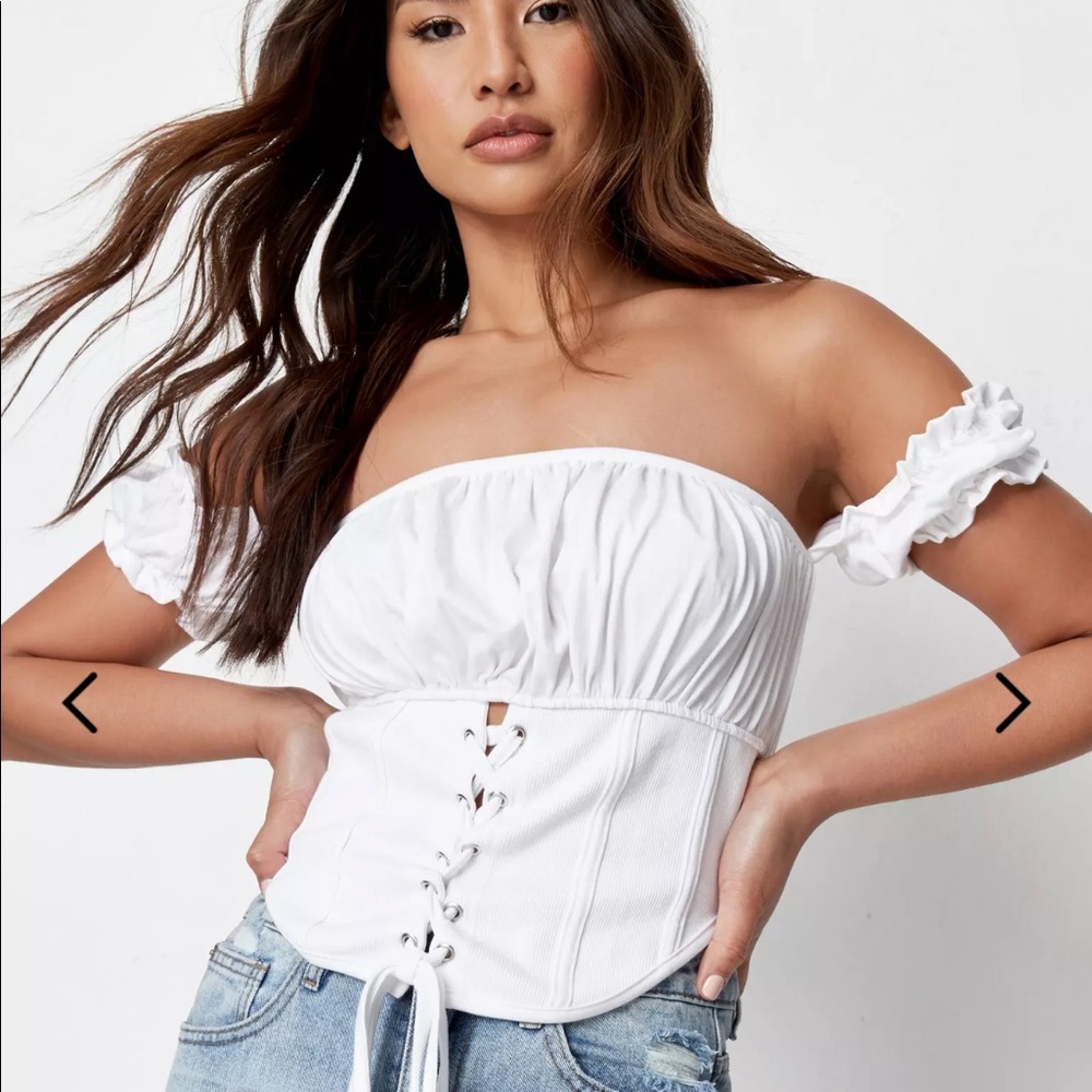 NWT Missguided Milkmaid Corset Top
